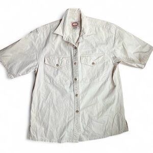 1980s Banana Republic Cream Button Down Shirt